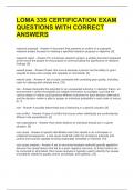 LOMA 335 CERTIFICATION EXAM QUESTIONS WITH CORRECT ANSWERS 