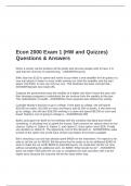 Econ 2000 Exam 1 &lpar;HW and Quizzes&rpar; Questions & Answers