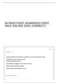 GLYNCO FLETC ACADEMICS FIRST HALF SOLVED 100&percnt; CORRECT&excl;&excl;