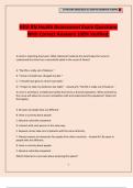 HESI RN Health Assessment Exam Questions With Correct Answers 100&percnt; Verified&period;