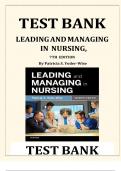 Test Bank For Leading And Managing In Nursing