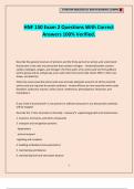 HNF 150 Exam 2 Questions With Correct Answers 100&percnt; Verified