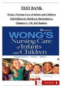 TEST BANK Wong&rsquo;s Nursing Care of Infants and Children 12th Edition by Marilyn J&period; Hockenberry&comma; Chapters 1 - 34 &vert; All Chapters