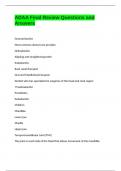 ADAA Final Review Questions and Answers