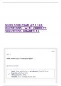 NURS 3600 EXAM &num;2 &vert; 128 QUESTIONS &vert; WITH CORRECT SOLUTIONS&comma; GRADED A&plus;