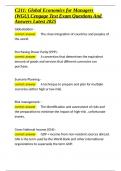 C211 Global Economics for Managers &lpar;WGU&rpar; Cengage Text Exam Questions And Answers Latest 2025&period;docx