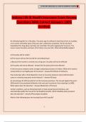 Indiana Life & Health Insurance Exam Review Questions With Correct Answers 100&percnt; Verified&period;