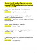 WGU Human Growth & Global Economics Exam Package With 100&percnt; Complete Solutions