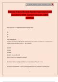 Indiana State Life and Health Insurance Exam Questions With Correct Answers 100&percnt; Verified&period;
