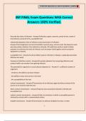 INP FINAL Exam Questions With Correct Answers 100&percnt; Verified&period;