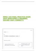 MMSC 420 FINAL PRACTICE EXAM 2025 QUESTIONS & ANSWERS SOLVED 100&percnt; CORRECT&excl;&excl;
