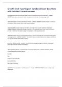 Crossfit level 1 participant handbook Exam Questions with Detailed Correct Answers 