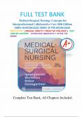 Test Bank Medical Surgical Nursing 10th Edition Ignatavicius Workman&vert; Test Bank 100&percnt; Veri&filig;ed Answers