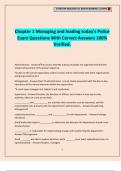 Chapter 1 Managing and leading today's Police Exam Questions With Correct Answers 100&percnt; Verified&period;