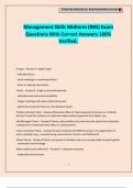 Management Skills Midterm &lpar;RBS&rpar; Exam Questions With Correct Answers 100&percnt; Verified&period;