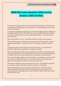 MGNT201 Exam Questions With Correct Answers 100&percnt; Verified&period;