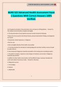 NURS 522 Advanced Health Assessment Exam 1 Questions With Correct Answers 100&percnt; Verified&period;