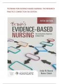 COMPLETE TEST BANK&colon; Brown's Evidence-Based Nursing&colon; The Research-Practice Connection 5th Edition by Emily W&period; Nowak