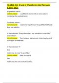 MATH 225 Exam 1 Questions And Answers Latest 2025&period;docx