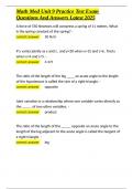 Math Mod Unit 9 Practice Test Exam Questions And Answers Latest 2025&period;docx