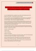 Nursing care of children vati Exam Questions With Correct Answers 100&percnt; Verified&period;