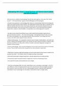 Anthropology 101&colon; Exam 1 &vert; Actual Questions and Answers Latest Updated 2024&sol;2025 &lpar;Graded A&plus;&rpar;