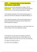 ATPL &ndash; Communications Exam Questions And Answers Latest 2025&period;docx