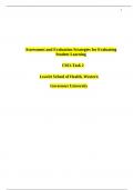 WGU C921 TASK 2&vert;Assessment and Evaluation Strategies for Measuring Student Learning C921 Paper