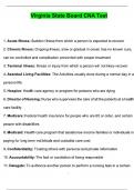 Virginia CNA State Board Test &lpar;Latest 2025 &sol; 2026 Update&rpar; Questions and Verified Answers &vert; 100&percnt; Correct &vert; Grade A&plus;