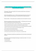 Cultural Anthropology 101 Exam &vert; Actual Questions and Answers Latest Updated 2024&sol;2025 &lpar;Graded A&plus;&rpar;