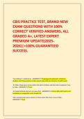   CBIS PRACTICE TEST&comma; BRAND NEW EXAM QUESTIONS WITH 100&percnt; CORRECT VERIFIED ANSWERS&comma; ALL GRADED A&plus;&comma; LATEST EXPERT PREMIUM UPDATE&lpar;2025-2026&rpar;&vert;>100&percnt; GUARANTEED SUCCESS&period;