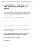 NURS 388 Midterm &num;2 Questions with 100&percnt; complete solutions graded A&plus; passed