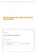 PHCLE EXAM 2025 WITH COMPLETE SOLUTIONS&excl;&excl;