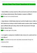 NEVADA CNA FINAL EXAMS BUNDLED Nevada CNA Final Exam 2025 Questions With Complete Solutions Graded A&plus; Nevada CNA Final Exam &lpar;Latest 2025 &sol; 2026 Update&rpar; Questions and Verified Answers &vert; 100&percnt; Correct &vert; Grade A&plus;
