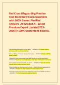    Red Cross Lifeguarding Practice Test Brand New Exam Questions with 100&percnt; Correct Verified Answers &comma;All Graded A&plus;&comma; Latest Premium Expert Update&lpar;2025-2026&rpar;&vert;>100&percnt; Guaranteed Success&period;