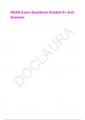 ADAA Exam Questions Graded A&plus; And Answers