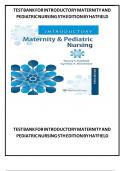 Introductory maternity and pediatric nursing 5th edition hatfield test bank&vert;&vert;updated&vert;&vert;2025&vert;&vert;