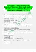 Latest Update Exam Psychology 387 - Learning &lpar;Athabasca&rpar; - Final Study Guide &lpar;1&rpar; 400&plus; Questions and 100&percnt; Verified Correct Answers Guaranteed GRADED at A&plus;