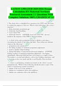 LATEST UPDATED 2025&sol;2026 Dosage Calculation RN Maternal Newborn Proctored Assessment 3&period;1 Questions With Complete Solutions 100&percnt; GRADED AT A&plus;