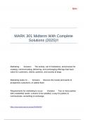 MARK 301 Midterm With Complete Solutions &lpar;2025&rpar;&excl;&excl;