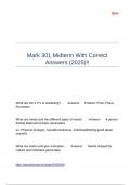 Mark 301 Midterm  &lpar;2025&rpar;&excl;&excl;