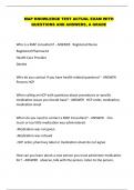 MAP KNOWLEDGE TEST ACTUAL EXAM WITH  QUESTIONS AND ANSWERS&comma; A GRADE