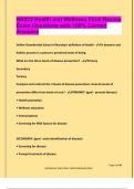 NR222 Health and Wellness Final Review  Exam Questions with 100&percnt; Correct  Answers