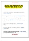 NMLS TEST FINAL EXAM QUESTIONS AND ANSWERS &lpar;VERIFIED AND WELL DETAILED ANSWERS&rpar; LATEST UPDATE 2024&sol;2025