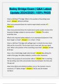 Bailey Bridge Exam &vert; Q&A Latest Update 2024&sol;2025 &vert; 100&percnt; PASS