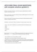 APCO EMD FINAL EXAM QUESTIONS with complete solutions graded A&plus;