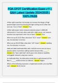 FOA CFOT Certification Exam v11 &vert; Q&A Latest Update 2024&sol;2025 &vert; 100&percnt; PASS