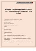 Chapter 6&period; Cell biology-Radiation Protection Exam Questions With Correct Answers 100&percnt; Verified&period;