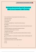 Residential Electrician Exam &num;1 Questions With Correct Answers 100&percnt; Verified&period;