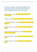 NU 664C &sol; NU664C LATEST 2025-2026 EXAM UPDATE FAMILY PSYCHIATRIC MENTAL HEALTH&vert; QUESTIONS AND ANSWERS
